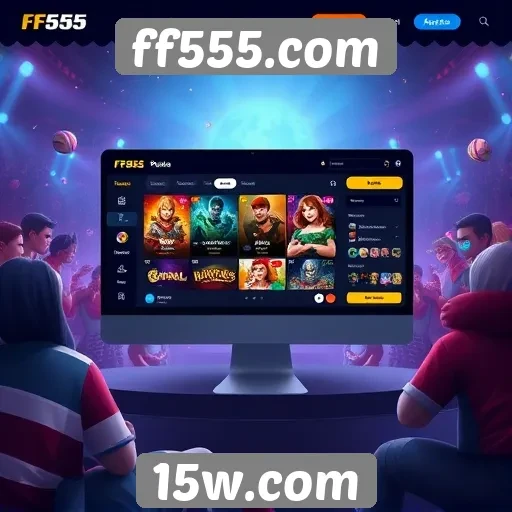 Interface do usuário do ff555.com em destaque
